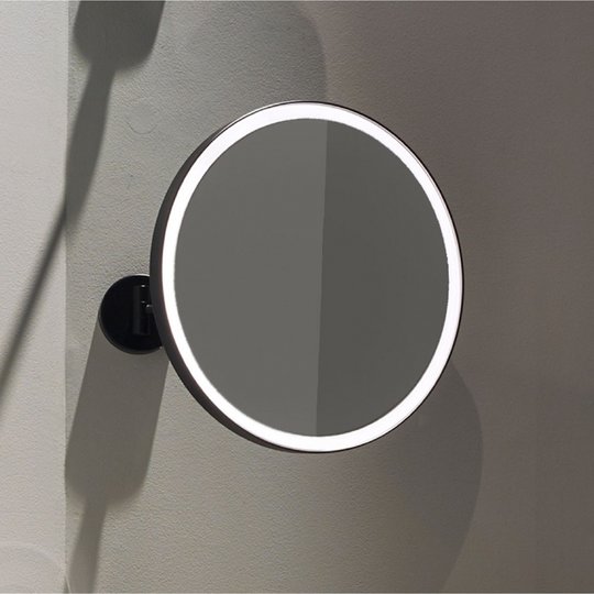 Зеркало с LED подсветкой 40 см Cielo Arcadia Pluto, Matt Black (PLSPL-FE) Cielo Зеркала