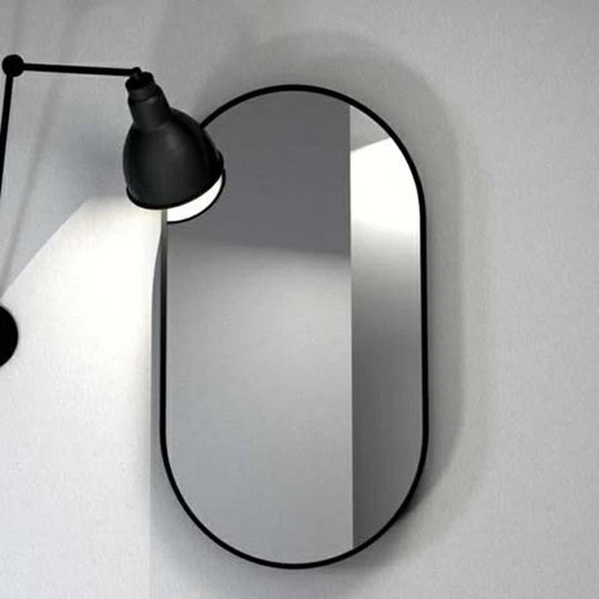 Зеркало 50 см Cielo I Catini Oval, Matt Black (CASPO-NM) Cielo Зеркала