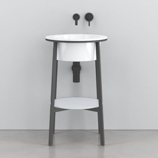 Мебельный комплект Cielo I Catini, белый c серым (CALAT-White+CASTT-CM+CAPIT-White) Cielo Мебельные комплекты