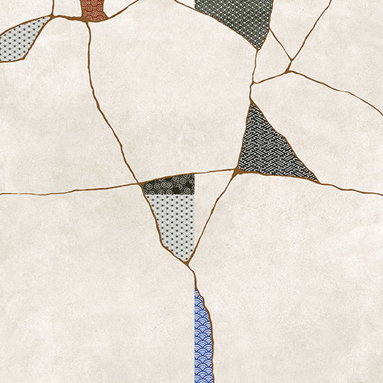 Плитка Fioranese Kintsugi Japan-Hibi Moonlight 20,13*20,13 (KTJ201R) Для кухни, Для общественных помещений, Для жилых помещений, Для ванной