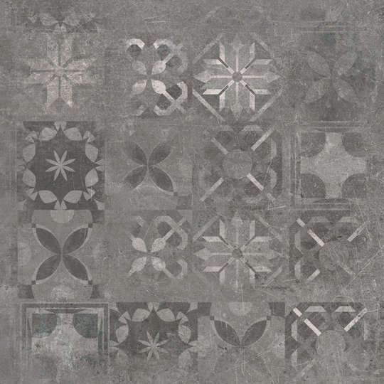Плитка Cerrad Gres Softcement Graphite Decor Patchwork Rect. 59,7*59,7 Cerrad Для кухни, Для общественных помещений, Для жилых помещений, Для ванной