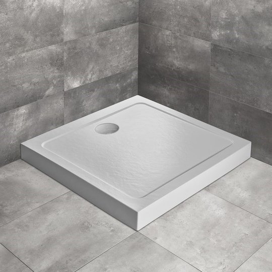 Душевой поддон Radaway Doros C Compact Stone White 90x90 (SDRC9090-05-04S) Дрібні Білий