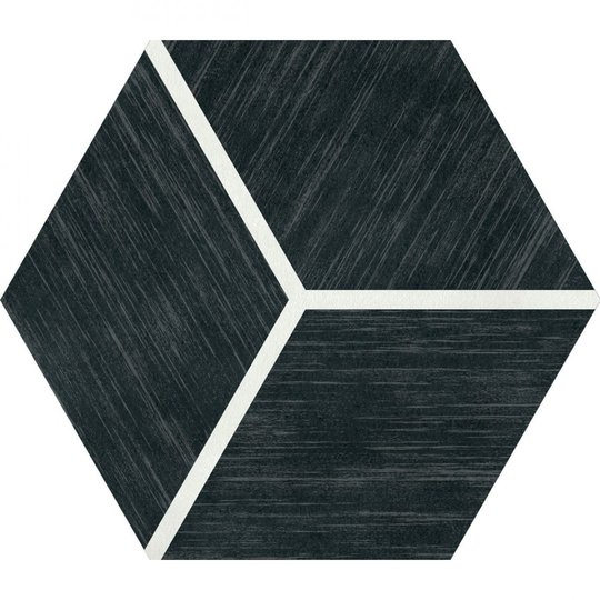 Плитка Ornamenta Medley Qube White Negative Hexagon D25 (ME25QWN) Ornamenta Для кухни, Для общественных помещений, Для жилых помещений, Для ванной