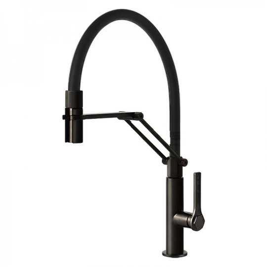 Смеситель для кухни Gessi Kitchen OFFICINE, черный (60055-707) Для кухни Черный, Черный глянцевый 