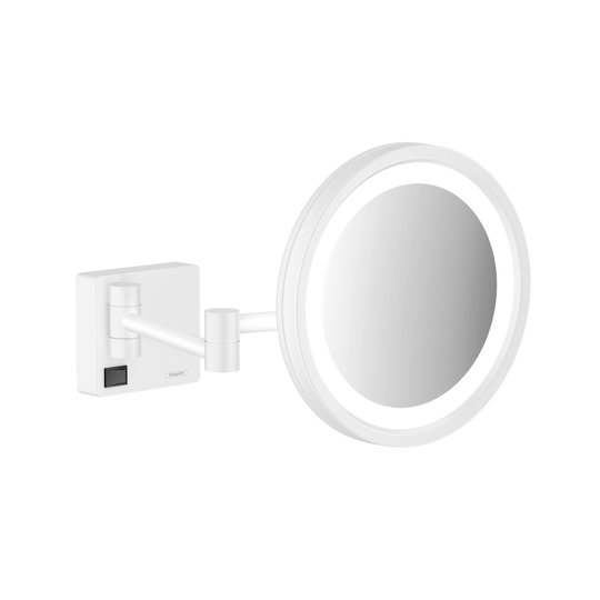 Зеркало с LED подсветкой Hansgrohe AddStoris, белый матовый (41790700) Hansgrohe Зеркала