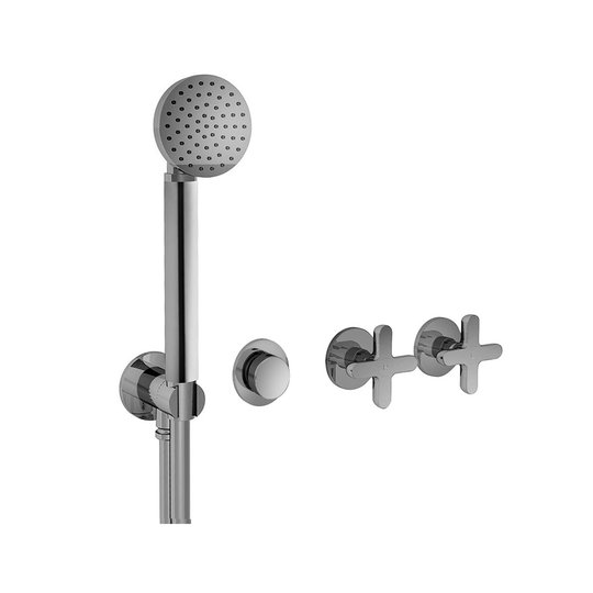 Смеситель для ванны на 2 позиции Fantini Icona Classic, хром (53 02 R017B+R017A) Для ванны Хром