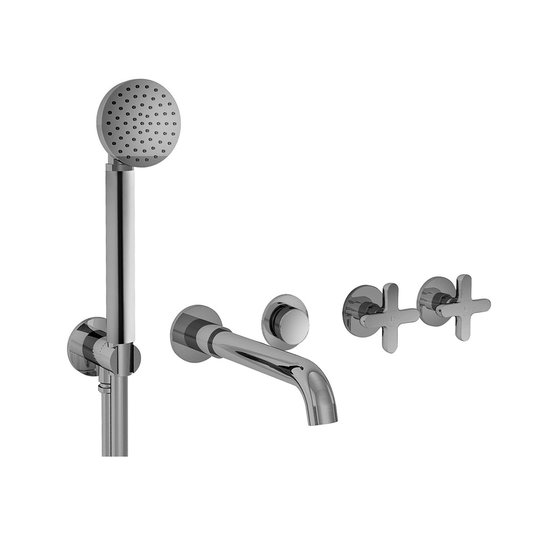 Смеситель для ванны на 2 позиции Fantini Icona Classic, хром (53 02 R019B+R019A) Для ванны Хром