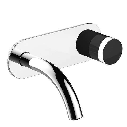 Смеситель для раковины настенный Fantini Nice, хром+черный (65 02 S010SB+M011A+65 F3 S248) Для раковины Хром