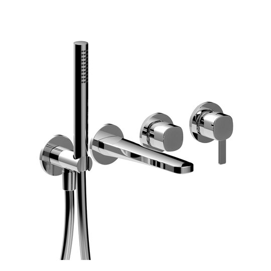 Смеситель для ванны на 2 позиции Fantini Lame, хром (24 02 M120B+R021A) Для ванны Хром