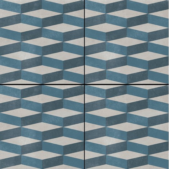 Плитка Mutina Azulej Cubo Grigio 20x20 (PUA25) Для кухні, Для громадських приміщень, Для житлових приміщень, Для ванної