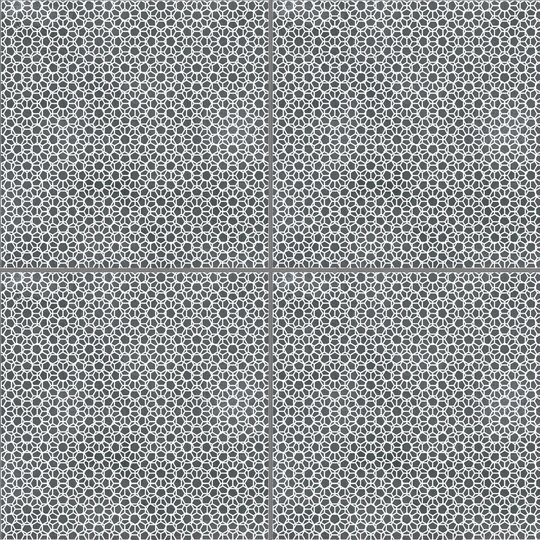 Плитка Mutina Azulej Renda Nero 20x20 (PUA42) Для кухни, Для общественных помещений, Для жилых помещений, Для ванной