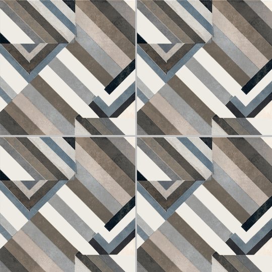 Плитка Mutina Azulej Prata Nero 20x20 (PUA46) Для кухні, Для громадських приміщень, Для житлових приміщень, Для ванної