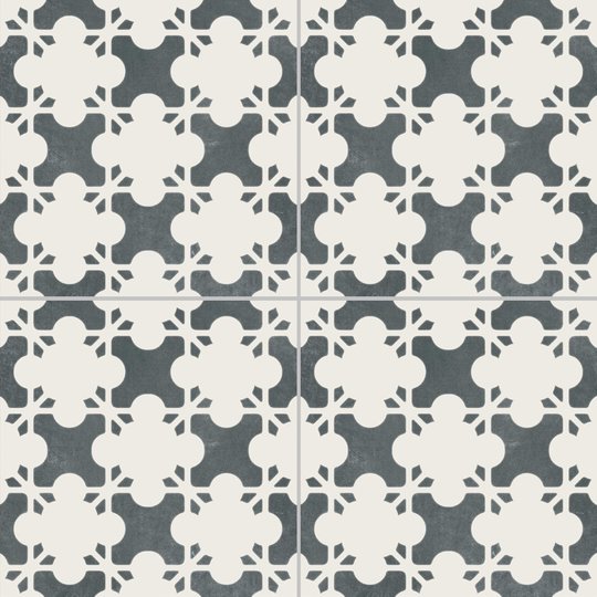 Плитка Mutina Azulej Estrela Nero 20x20 (PUA47) Для кухні, Для громадських приміщень, Для житлових приміщень, Для ванної