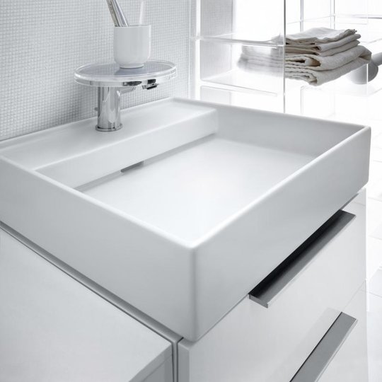 Керамічна раковина 46 см Laufen Kartell, білий матовий (H8153317571111) На стільницю, На тумбу 