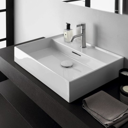 Керамическая раковина 50 см Laufen Kartell, белый (H8163320001041) На столешницу, На тумбу, Подвесные Прямоугольные