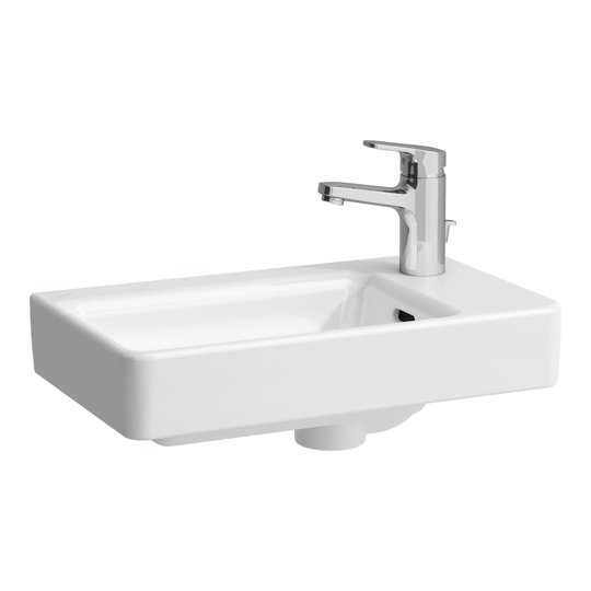 Керамическая мини-раковина 48 см Laufen Pro S, белый (H8159540001091) Подвесные Асимметричные