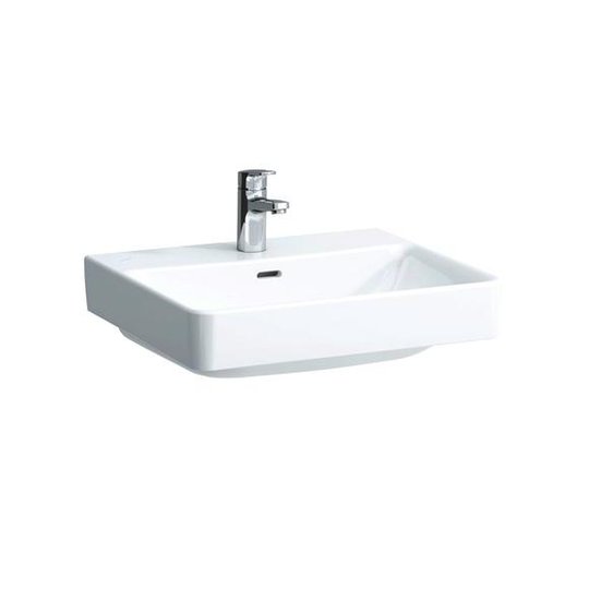 Керамическая раковина 55 см с шлифованным низом Laufen Pro S, белый (H8169620001041) На столешницу, На тумбу, Подвесные Прямоугольные