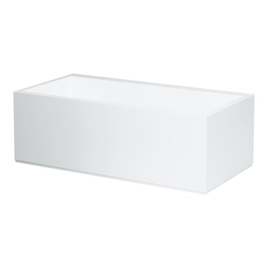 Ванна кутова зі штучного каменю з бортом для змішувача Laufen Kartell 170х86 см, white (H2243360006161) Laufen Прямокутні