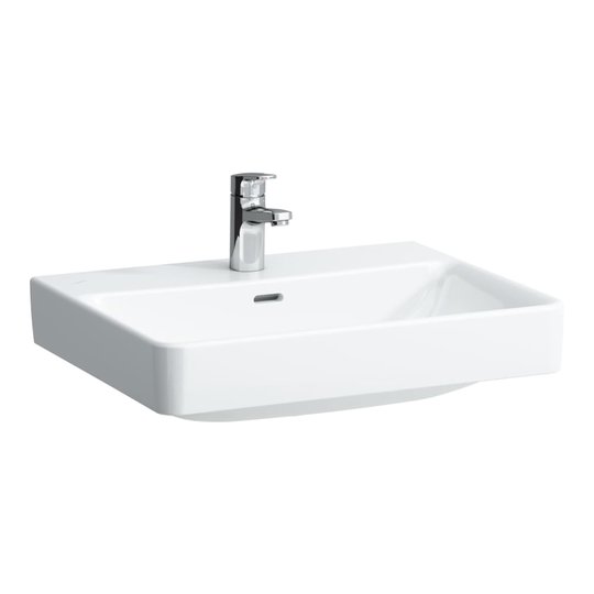 Керамическая раковина 60 см с шлифованным низом Laufen Pro S, белый (H8169630001041) На столешницу, На тумбу, Подвесные Прямоугольные