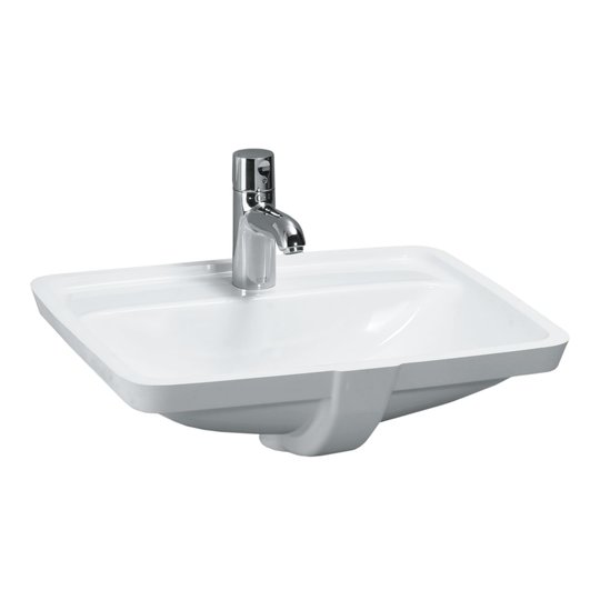 Керамическая встраиваемая раковина 49*36 см Laufen Pro S, белый (H8119660001041) Встраиваемые снизу Прямоугольные