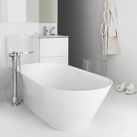 Ванна окремостояча зі штучного каменю Laufen Kartell 171х81 см, white (H2263320000001) Laufen Овальні