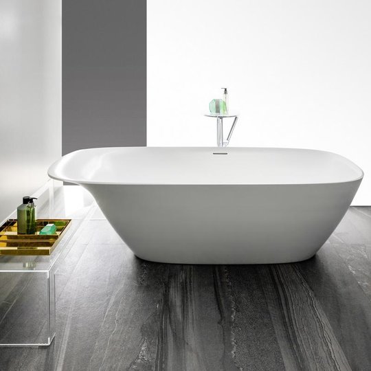 Ванна окремостояча зі штучного каменю Laufen Ino 180х85 см, white (H2303020000001) Laufen Овальні