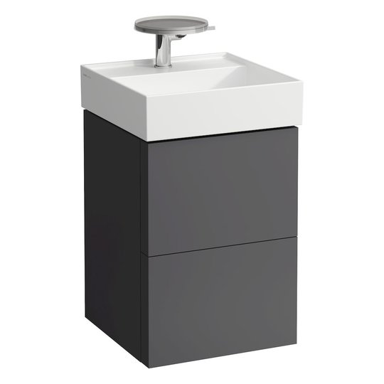 Тумба підвісна з 2 ящиками, 44 см Laufen Kartell, темно-сірий (H4075080336421) Laufen Тумби