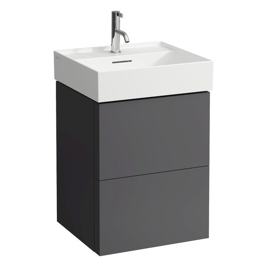 Тумба підвісна з 2 ящиками, 48 см Laufen Kartell, темно-сірий (H4075090336421) Laufen Тумби