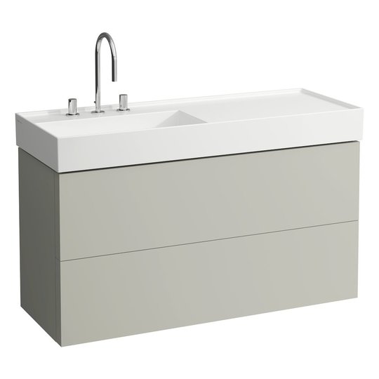 Тумба подвесная с 2 выдвижными ящиками, 120 см Laufen Kartell, мокрый асфальт (H4076480336411) Laufen Тумбы