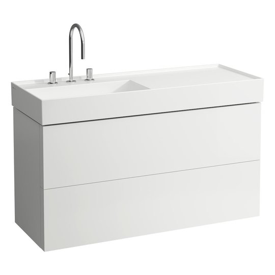Тумба подвесная с 2 выдвижными ящиками, 120 см Laufen Kartell, белый матовый (H4076480336401) Laufen Тумбы