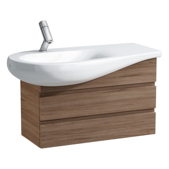 Тумба подвесная с 2 ящиками с механизмом мягкого закрывания,, 73 см Laufen IL Bagno Alessi One, грецкий орех (H4244700976301) Laufen Тумбы