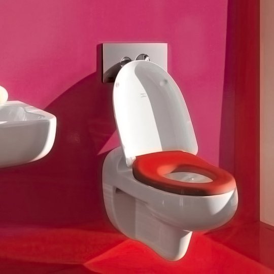 Кришка для унітазу Laufen Florakids, біло-червоний (H8910300620001) 