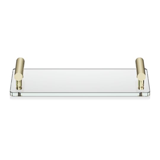 Лоток для ванной комнаты Decor Walther Club TAB, золото матовое/прозрачное стекло (0856182) Полочки Decor Walther