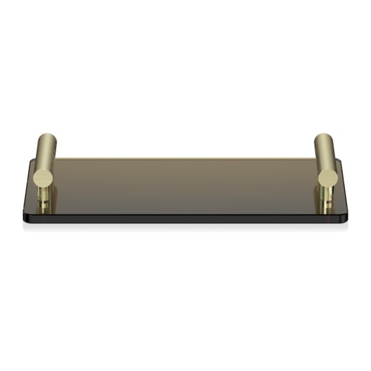 Лоток для ванної кімнати Decor Walther Club TAB, золото матове / коричневе скло (0856183) Полички Decor Walther