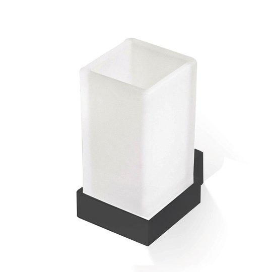 Настенный стакан для зубных щеток Decor Walther Corner CO WMG, черный матовый (0561760) Стаканы для зубных щеток Decor Walther