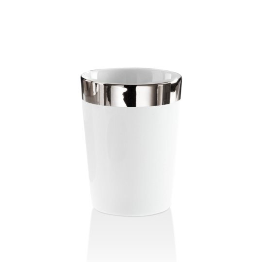 Стакан для зубних щіток Decor Walther Bone BE 50, фарфор білий / платина(0846200) Склянки для зубних щіток Decor Walther
