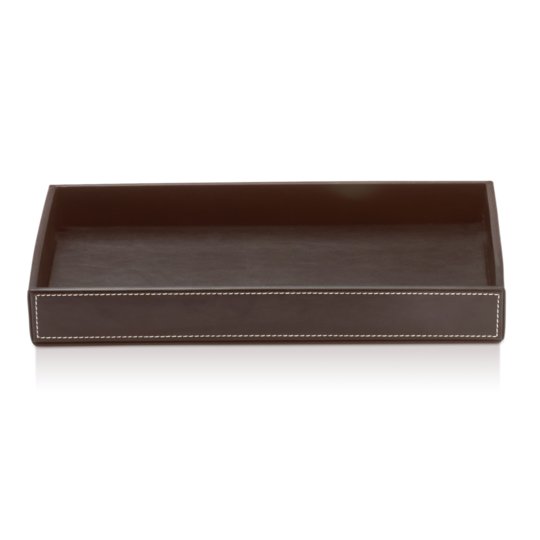 Лоток Decor Walther Brownie TAB M, имитация кожи темно-коричневая (0930090) Боксы для универсальных предназначений Decor Walther