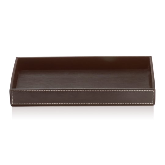 Лоток Decor Walther Brownie TAB L, имитация кожи темно-коричневая (0930190) Боксы для универсальных предназначений Decor Walther