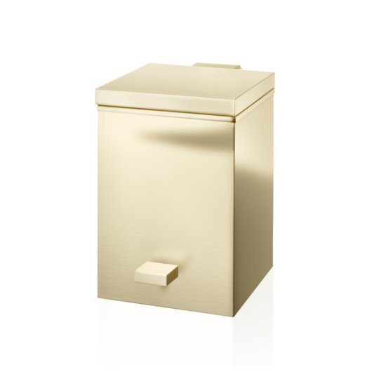 Ведро с педалью Decor Walther Cube TE 75 SC, золото матовое (0614682) Мусорные ведерки Decor Walther