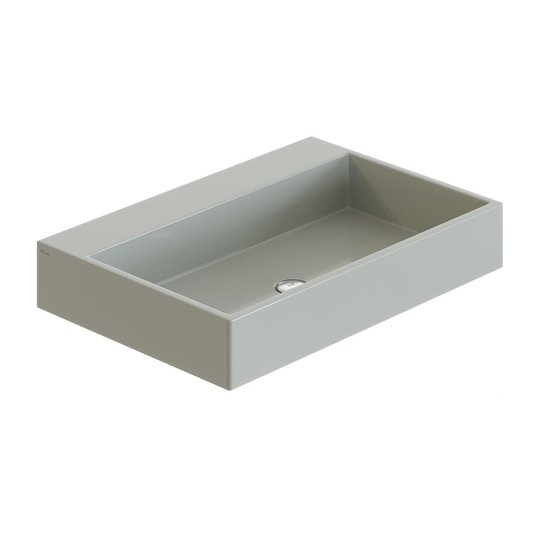 Керамическая раковина 50 см NIC Design Cool, светло-серый матовый (001 246.062) На столешницу, Подвесные Прямоугольные
