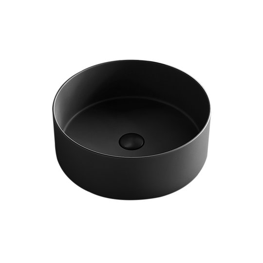 Раковина накладная 45 см NIC Design Ovvio, черный глянцевый (001 449.008) На столешницу, На тумбу Круглые