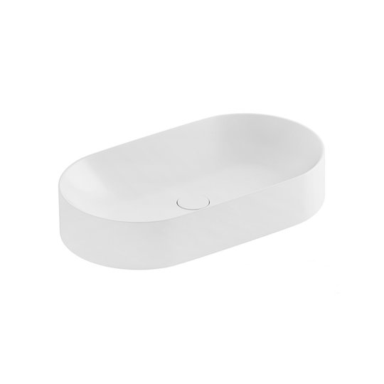 Раковина накладная 60 см NIC Design Pin, белый глянцевый (001 713.001) На столешницу, На тумбу Овальные
