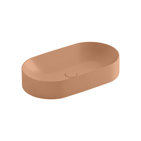 Раковина накладная 55 см NIC Design Pin, вишневый глянцевый (001 714.075) На столешницу, На тумбу Овальные