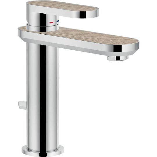 Смеситель для раковины Nobili Dress, chrome and heritage wood (DS106118/1C11) Для раковины Хром-бежевый