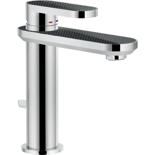 Смеситель для раковины Nobili Dress, chrome and polished carbon (DS106118/1C21) Для раковины Хром-черный