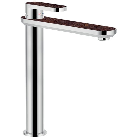 Высокий смеситель для раковины Nobili Dress, chrome and corten (DS106128/2C16) Для раковины Хром-коричневый