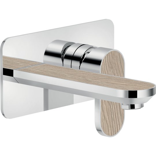 Смеситель для раковины Nobili Dress, chrome and heritage wood (DS106198C11) Для раковины Хром-бежевый