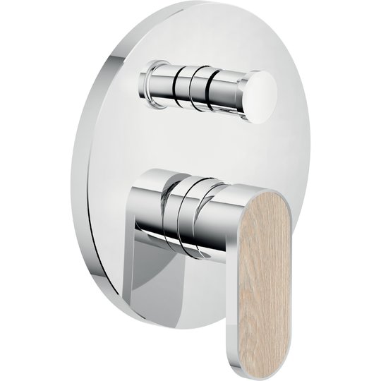 Смеситель для душа на 2 выхода Nobili Dress, chrome and vanilla wood (DS106100/EC10) Для душа Хром-ванильный
