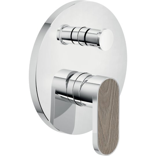 Смеситель для душа на 2 выхода Nobili Dress, chrome and tobacco wood (DS106100/EC12) Для душа Хром-коричневый