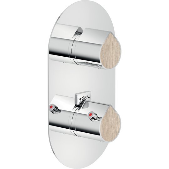Термостатический смеситель для душа Nobili Dress, chrome and vanilla wood (DS106101C10) Для душа Хром-ванильный